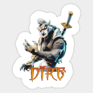 the burning wolf Sticker